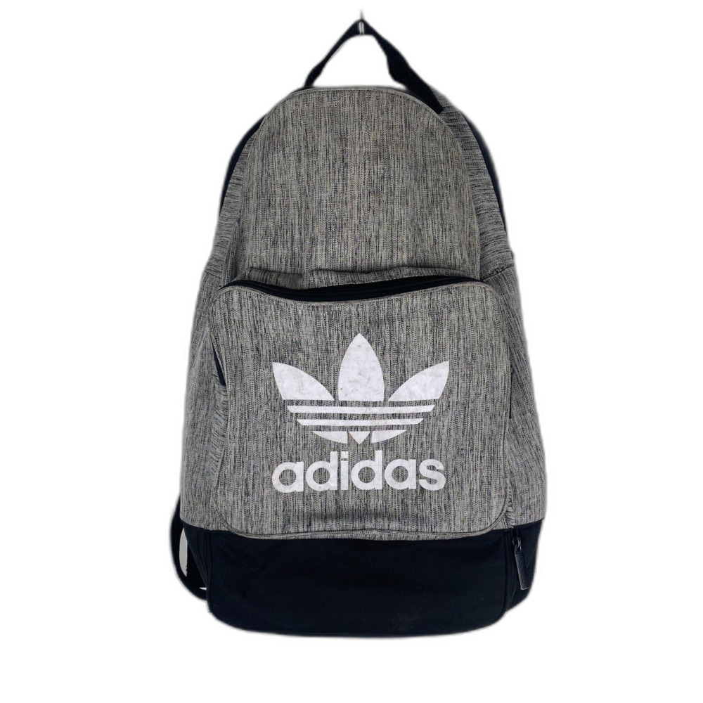 Adidas Large Trefoil Backpack Unisex Grey Athletic Bag